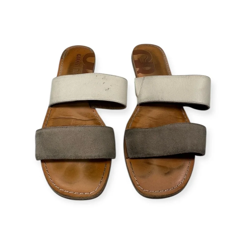 Gianni Bini Two-Strap Slide‎ Sandals Casual Comfort Neutral Size 9